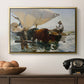 The Return from Fishing: Hauling the Boat, 1894 - Floater Framed Canvas Print