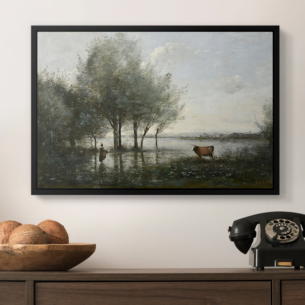 The Marsh (Le Marais), c. 1865-1870 - Floater Framed Canvas Print