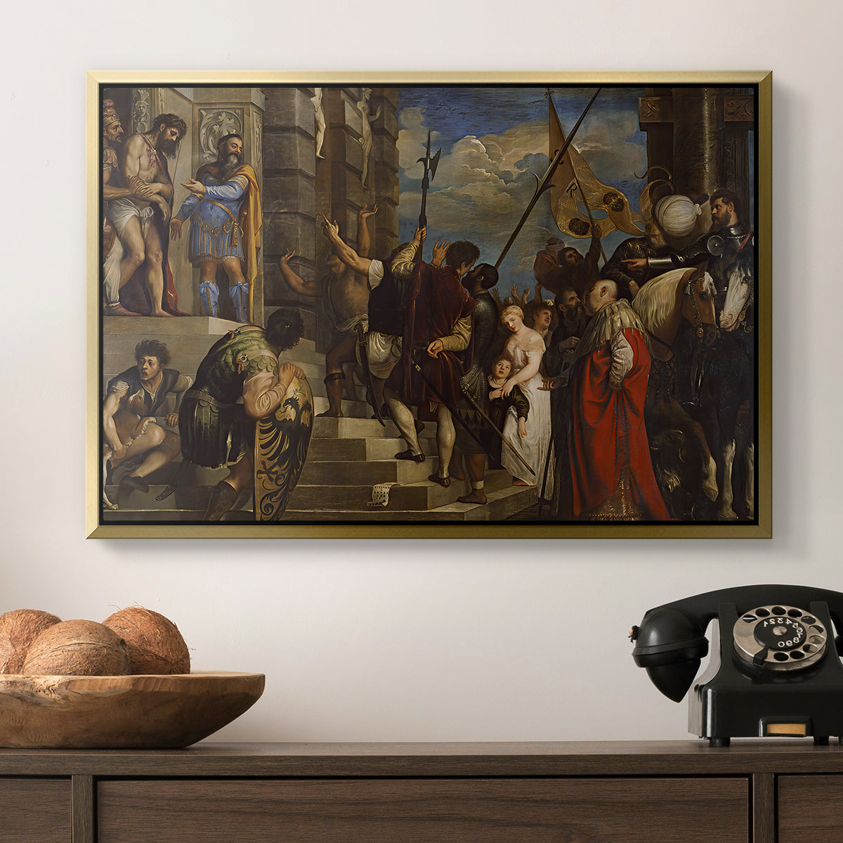 Ecce Homo, c. 1543 - Floater Framed Canvas Print