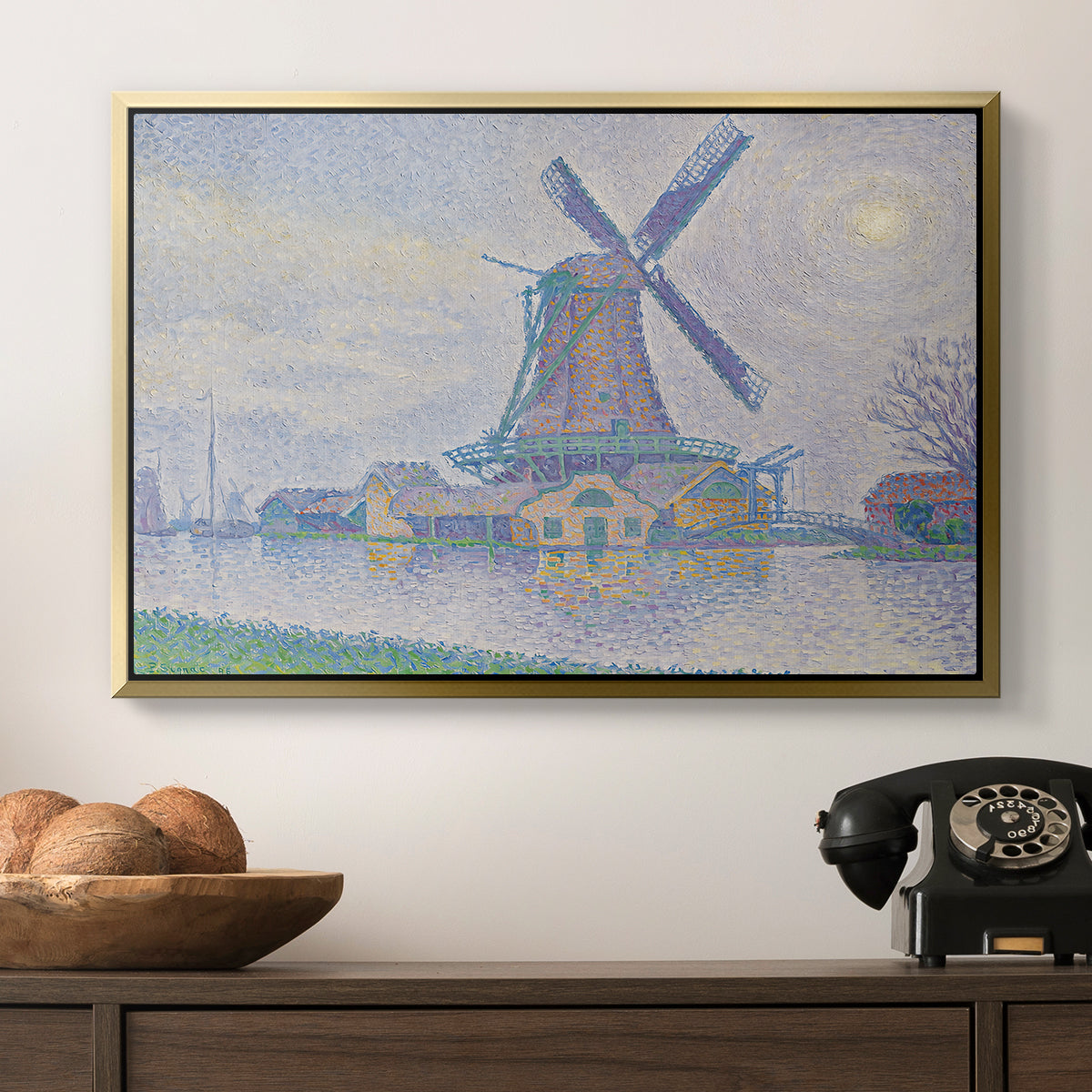 Mill of Edam (Moulin d'Edam), 1896 - Floater Framed Canvas Print