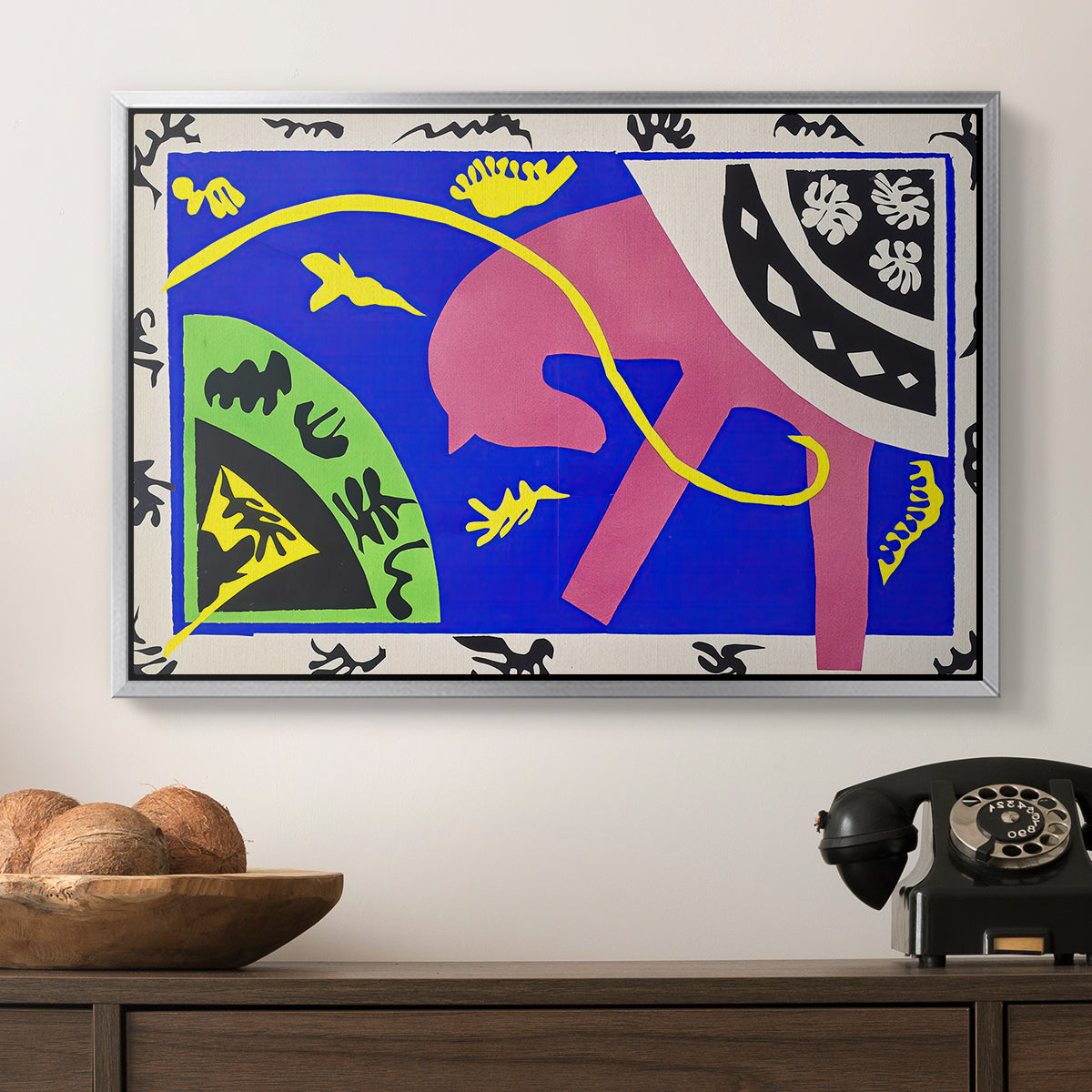 The Horse, the Rider and the Clown, from Jazz, 1947 - Floater Framed Canvas Print