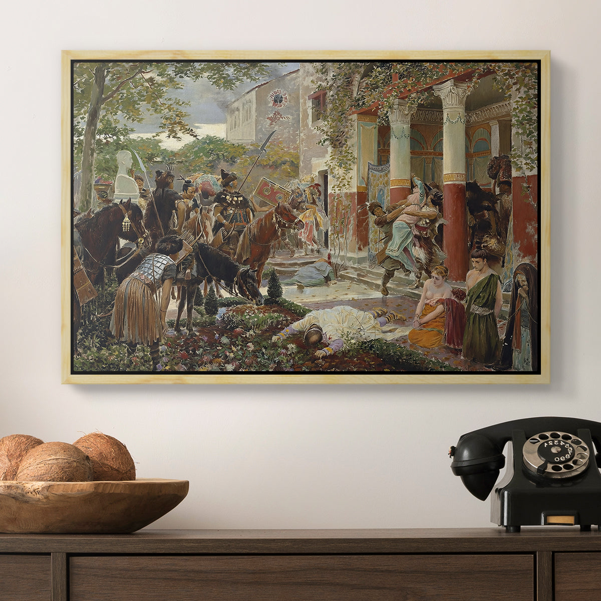 Onslaught of the Tartars, c. 1938 - Floater Framed Canvas Print