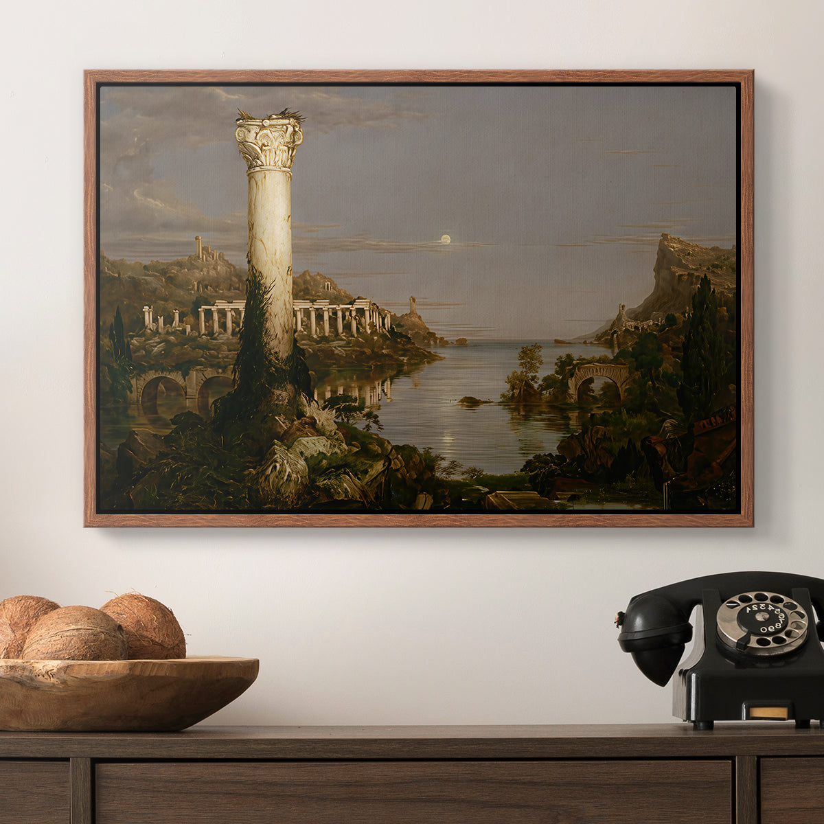 The Course of Empire: Desolation, 1836 - Floater Framed Canvas Print