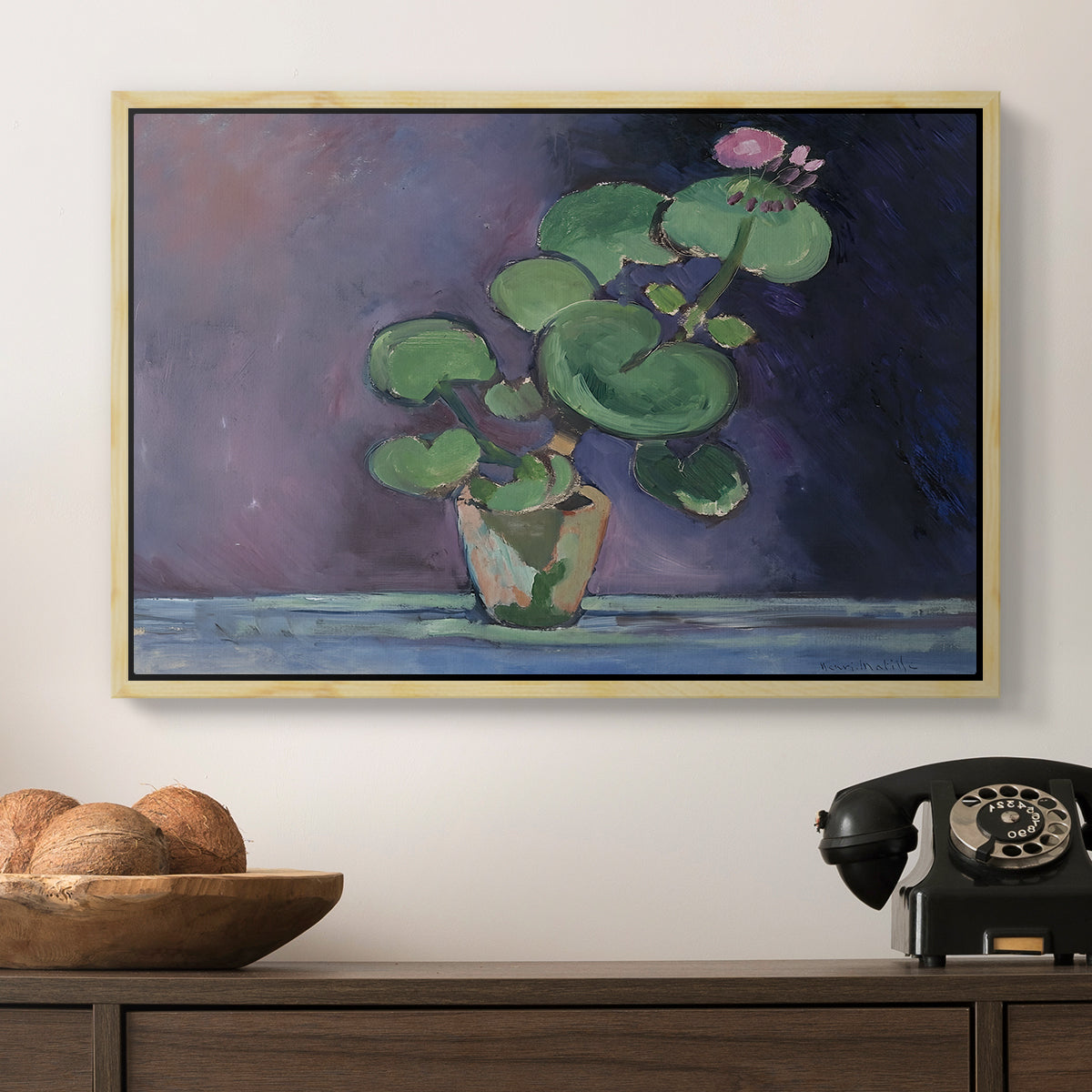 Geranium, 1909 - Floater Framed Canvas Print