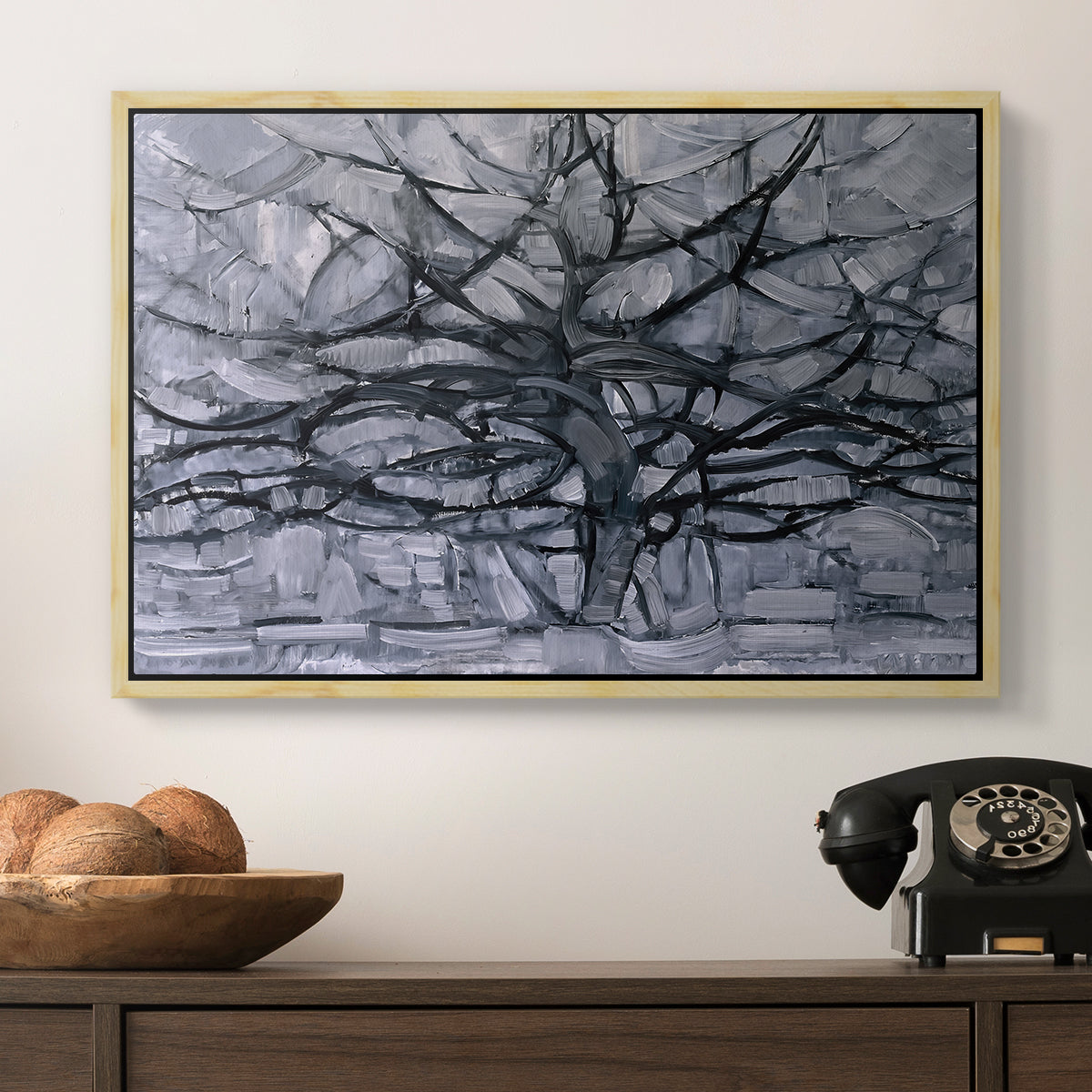 The Gray Tree, 1911 - Floater Framed Canvas Print