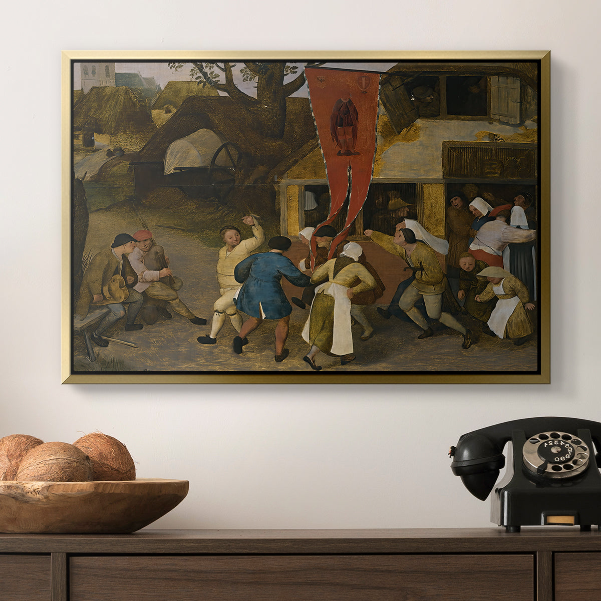 A Village Fair, c. 1567-1569 - Floater Framed Canvas Print