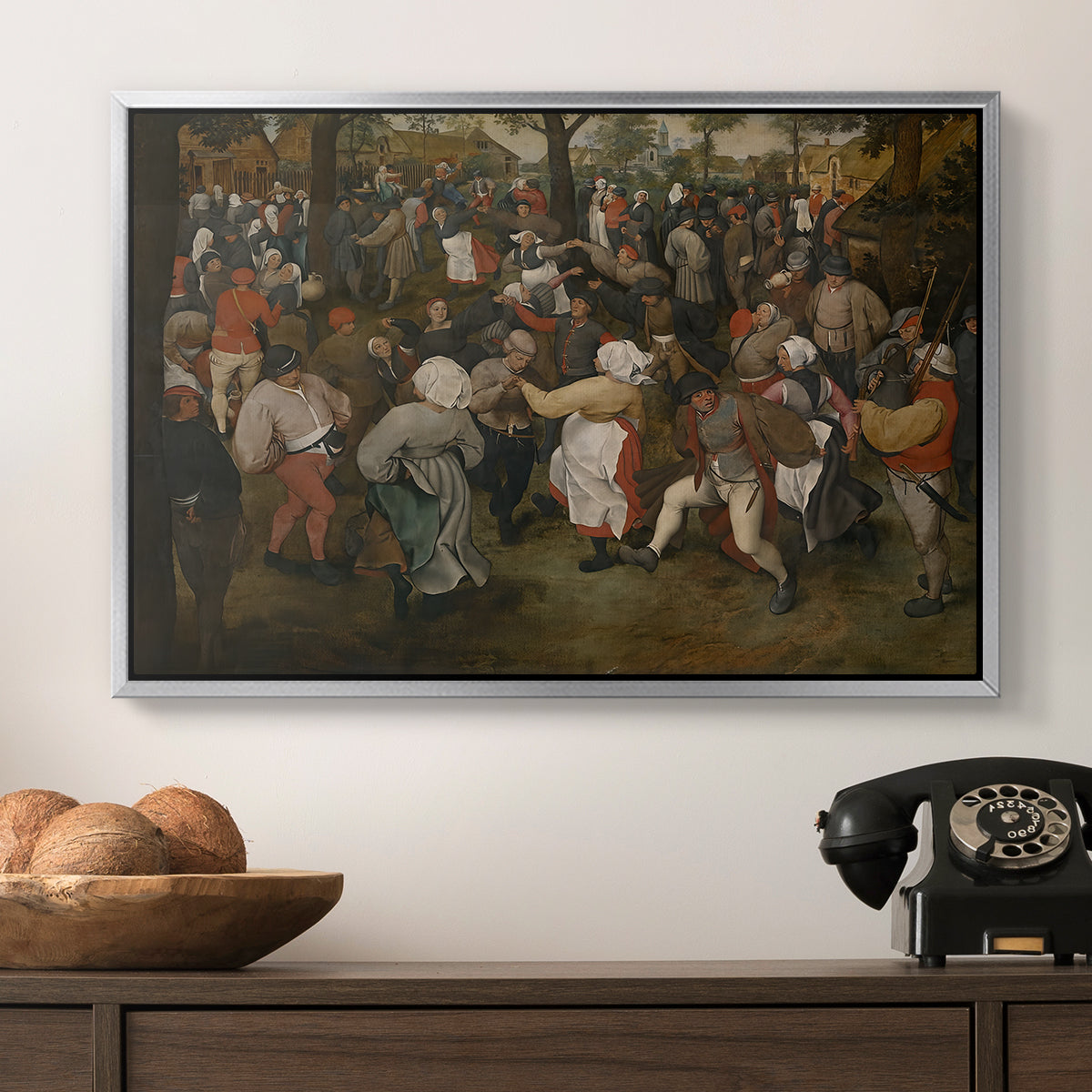 The Wedding Dance, c. 1566 - Floater Framed Canvas Print