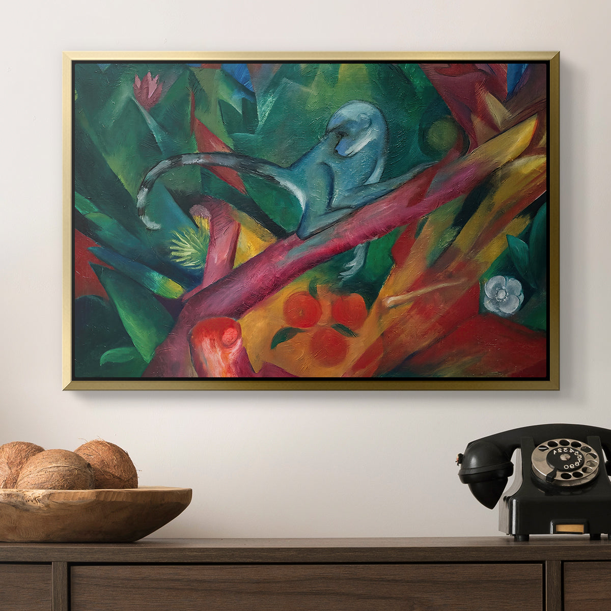 The Monkey, 1912 - Floater Framed Canvas Print