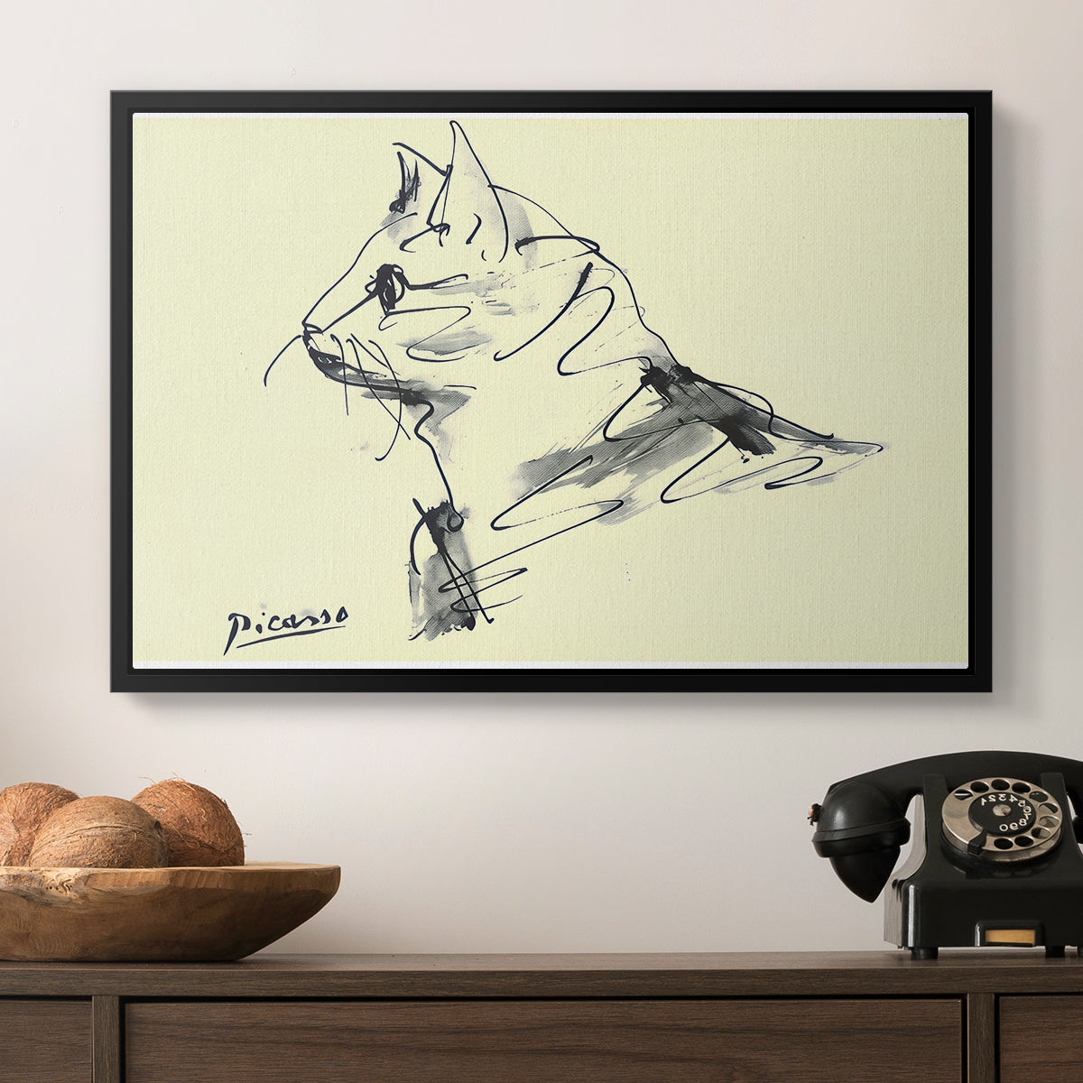 Cat (Le chat), c. 1961 - Floater Framed Canvas Print