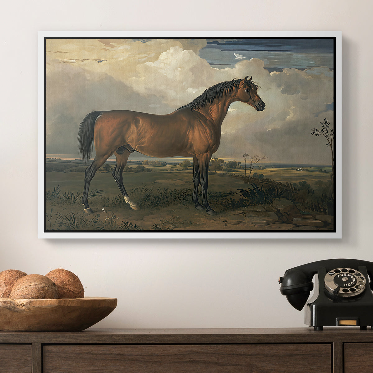 Eagle, A Celebrated Stallion, 1809 - Floater Framed Canvas Print