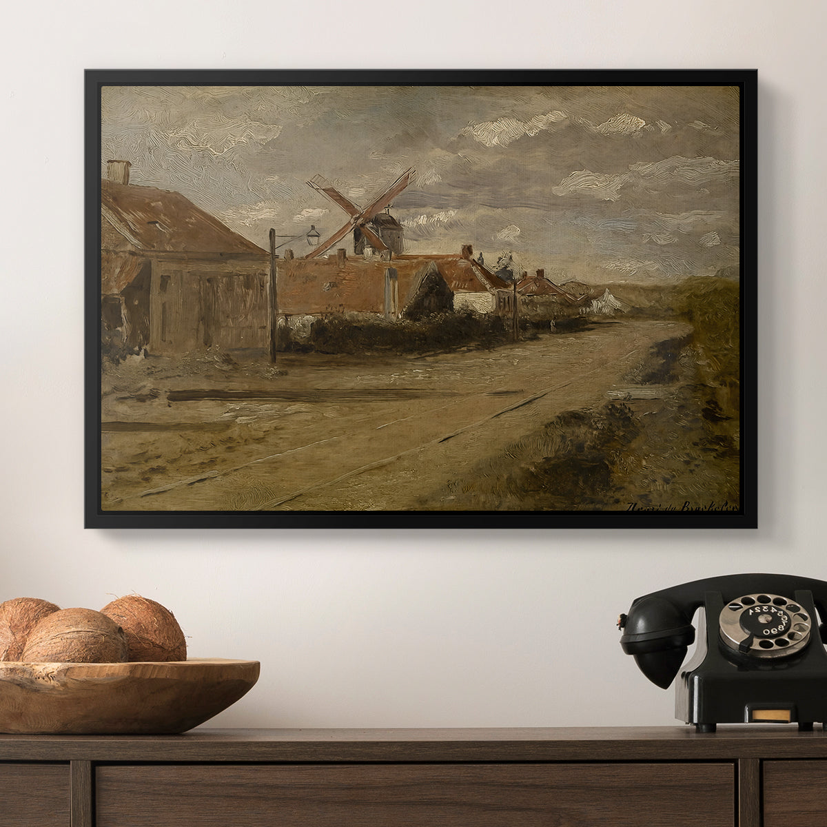 The Mill at Kiel, c. 1885-1888 - Floater Framed Canvas Print