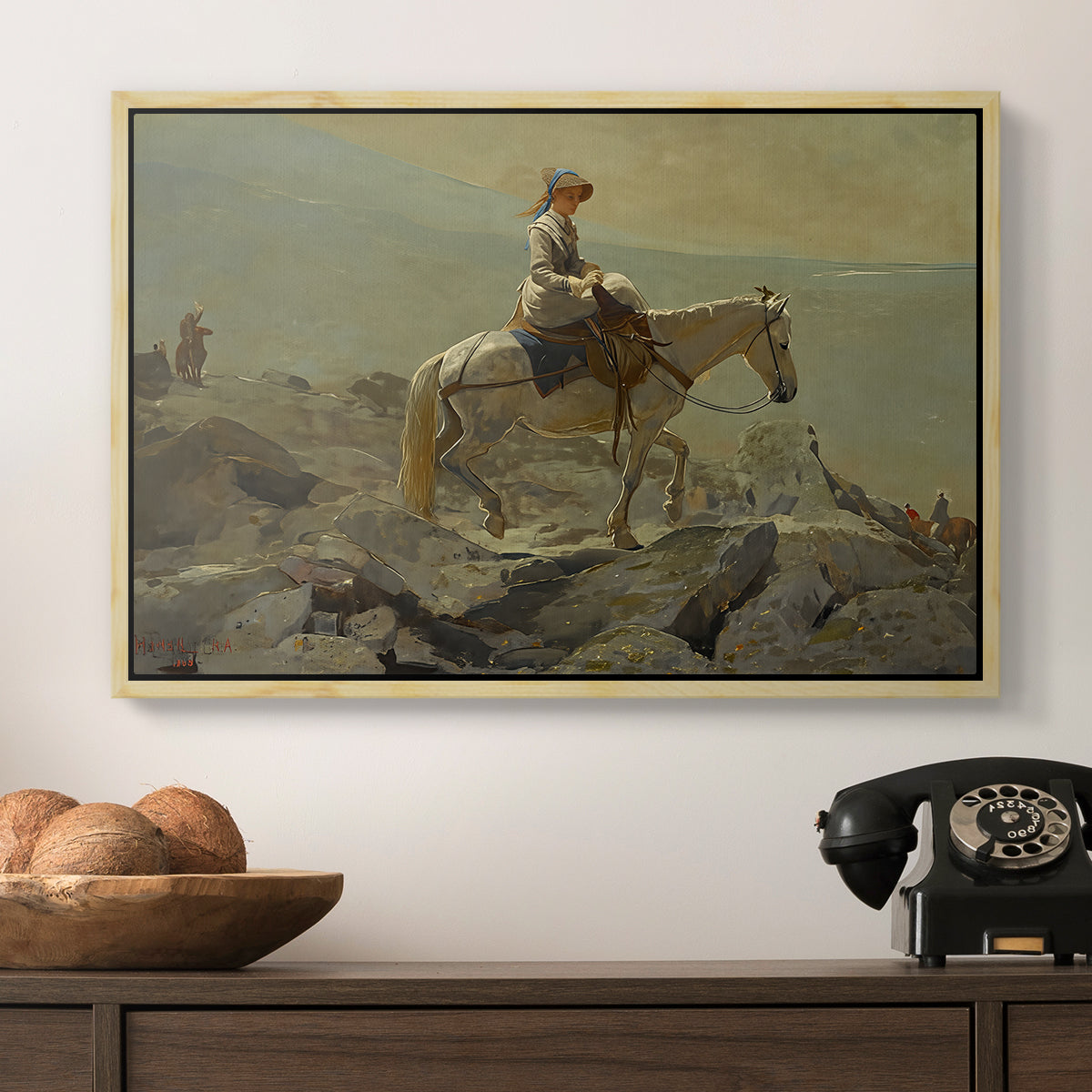 The Bridle Path, White Mountains, 1868 - Floater Framed Canvas Print