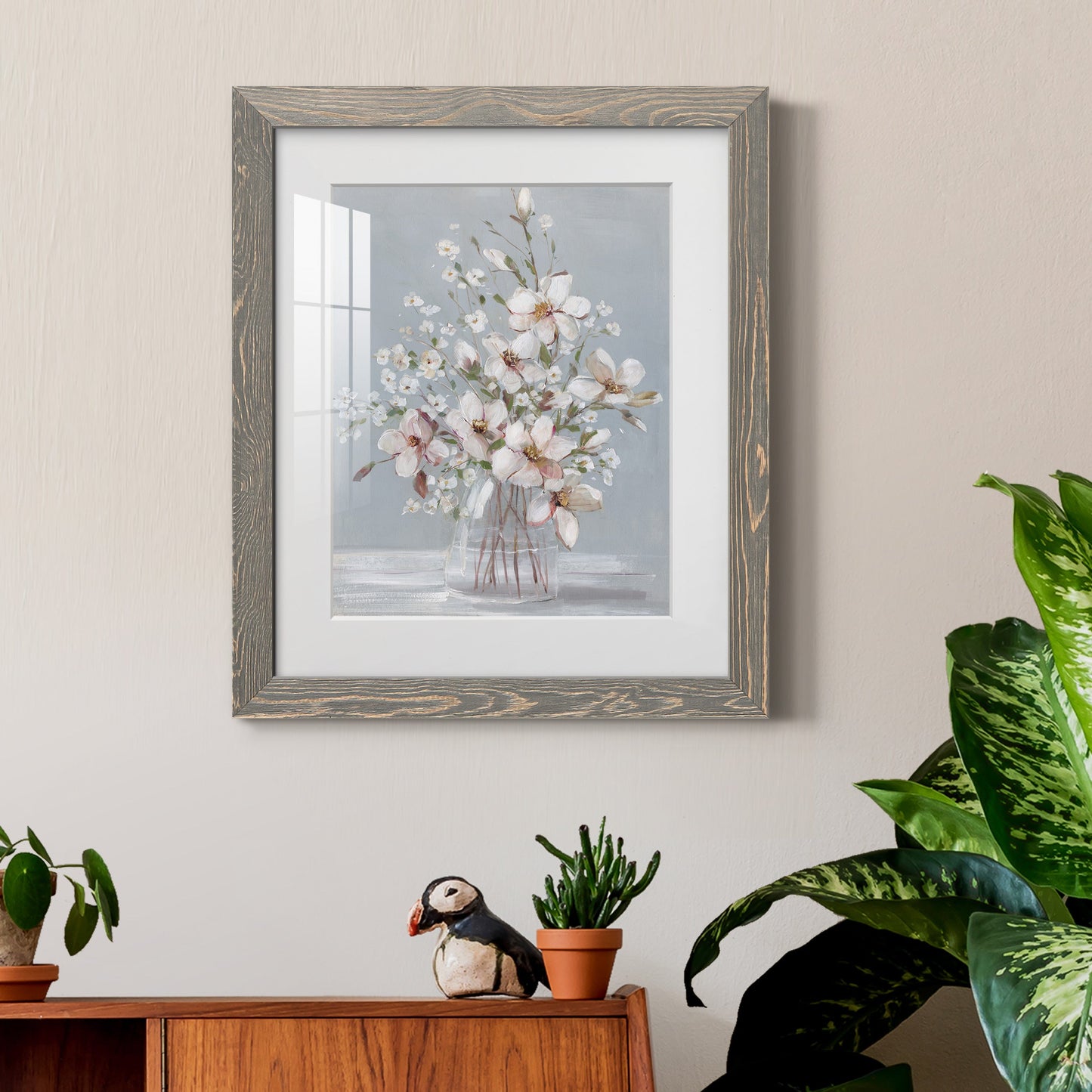 Magnolia Romance - Premium Framed Print - Distressed Barnwood Frame - Ready to Hang