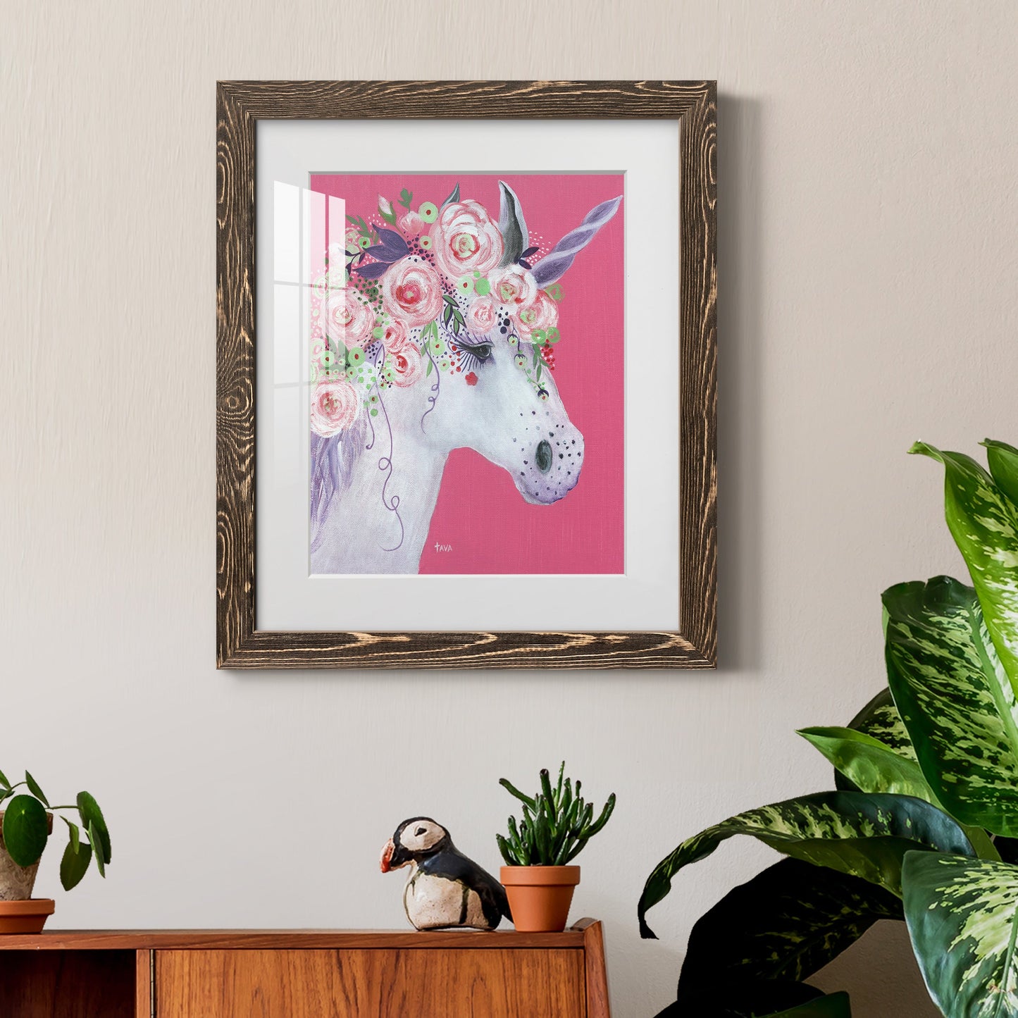 Unicorn II - Premium Framed Print - Distressed Barnwood Frame - Ready to Hang