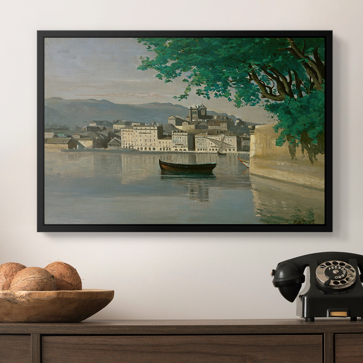 Geneva View of Part of the City, c. 1834-1835 - Floater Framed Canvas Print