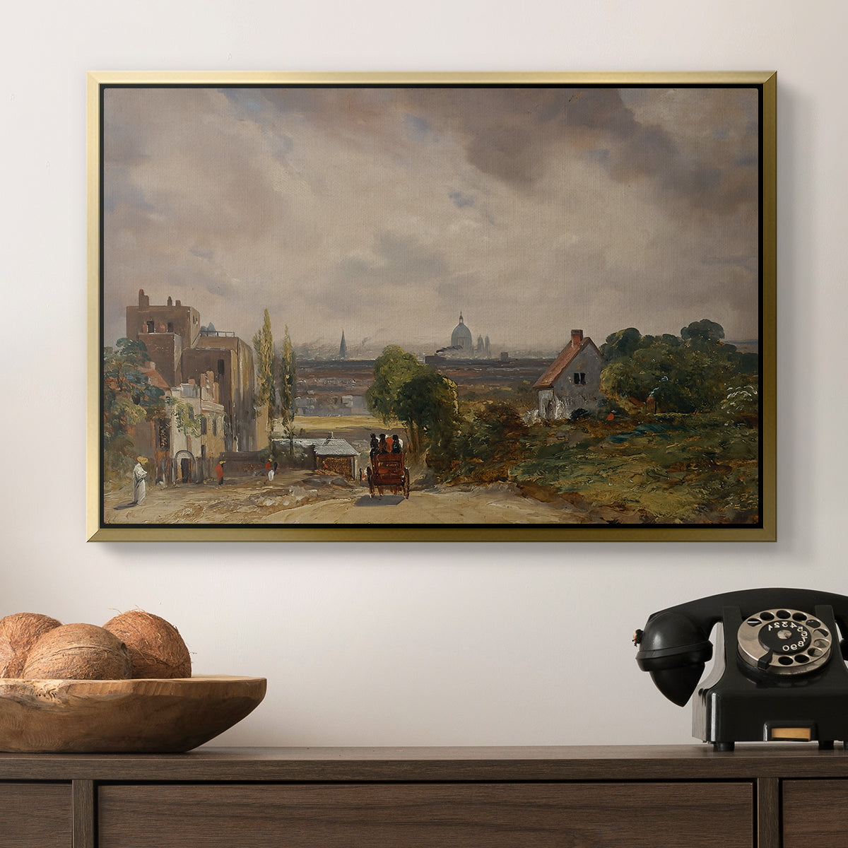 Sir Richard Steele's Cottage, Hampstead, c. 1832 - Floater Framed Canvas Print