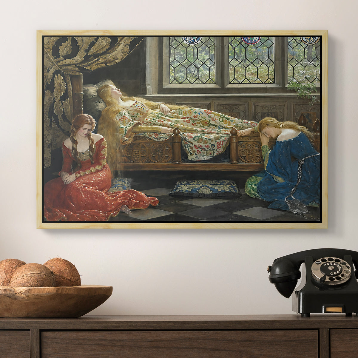 The Sleeping Beauty, 1921 - Floater Framed Canvas Print