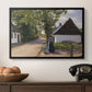 Danish Village Street with Woman and Milkman, 1880 - Floater Framed Canvas Print