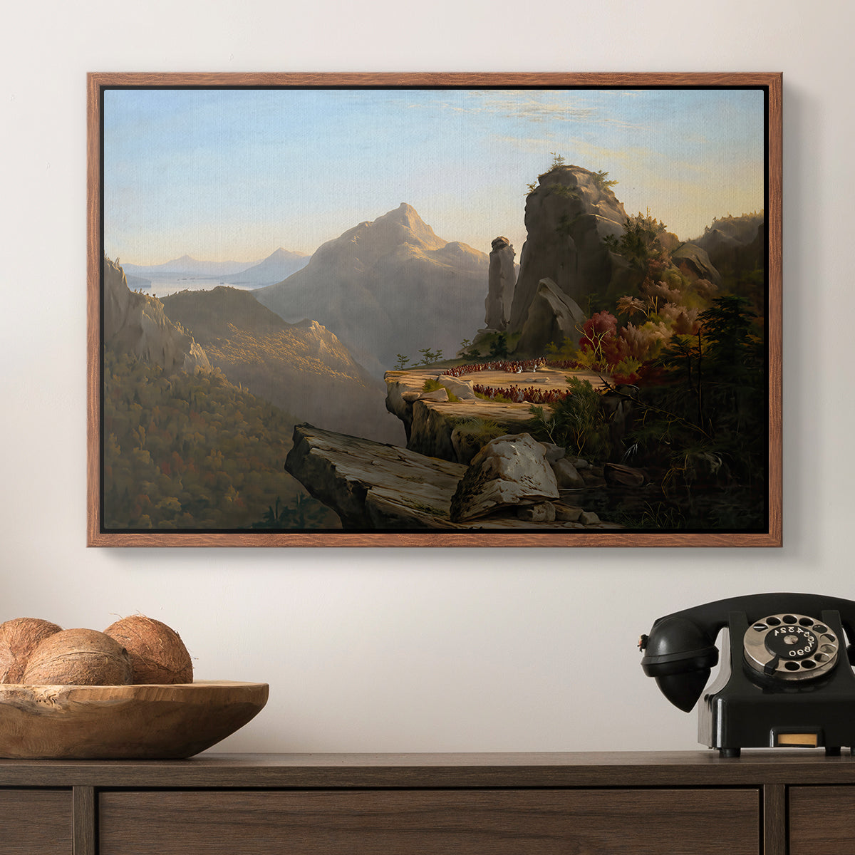 Scene from “The Last of the Mohicans”, 1827 - Floater Framed Canvas Print
