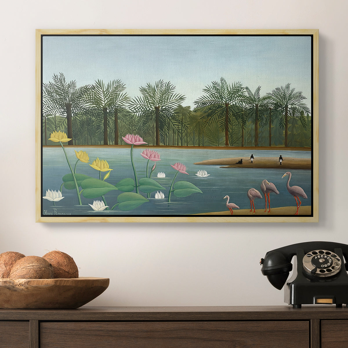 The Flamingoes (Les Flamants), 1907 - Floater Framed Canvas Print