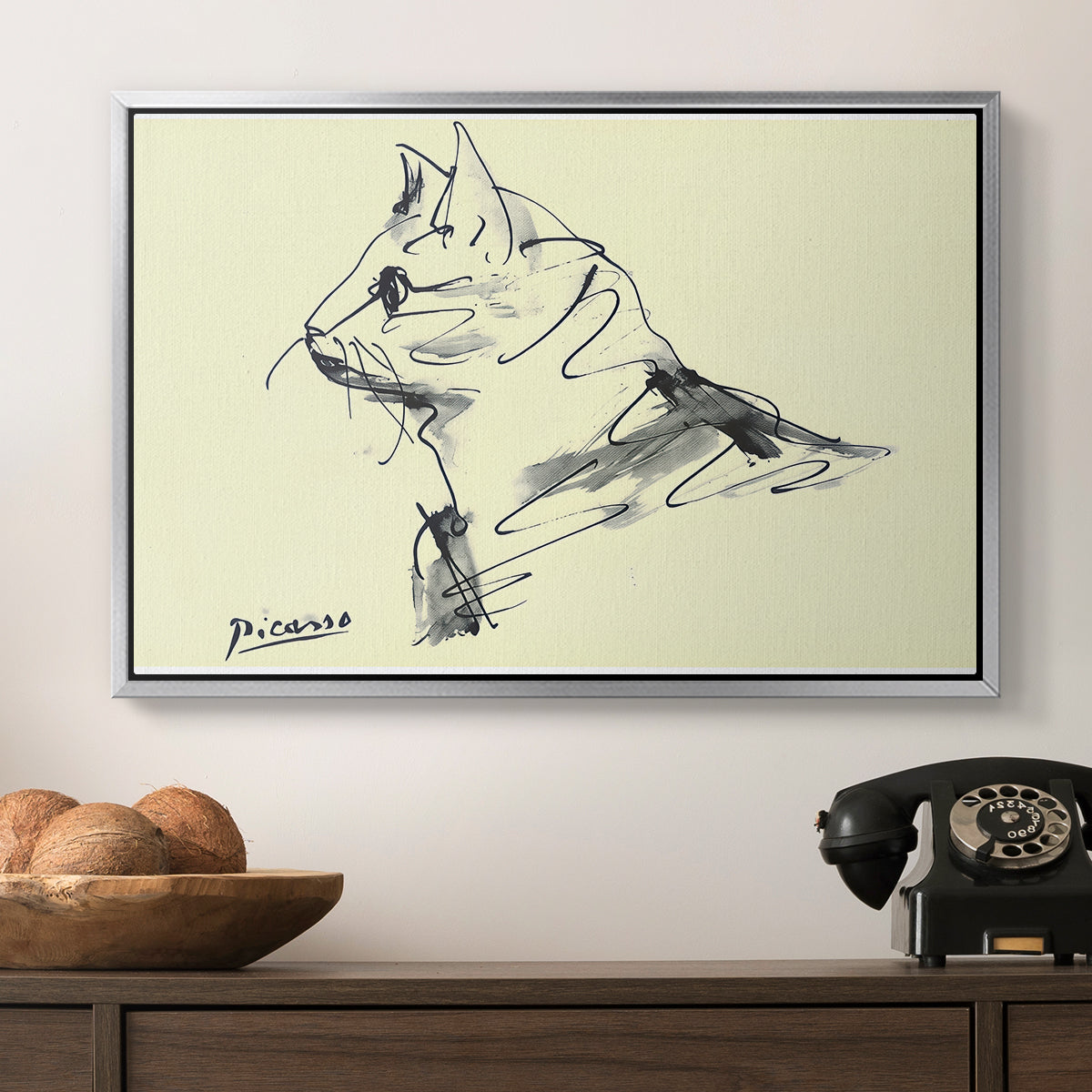 Cat (Le chat), c. 1961 - Floater Framed Canvas Print