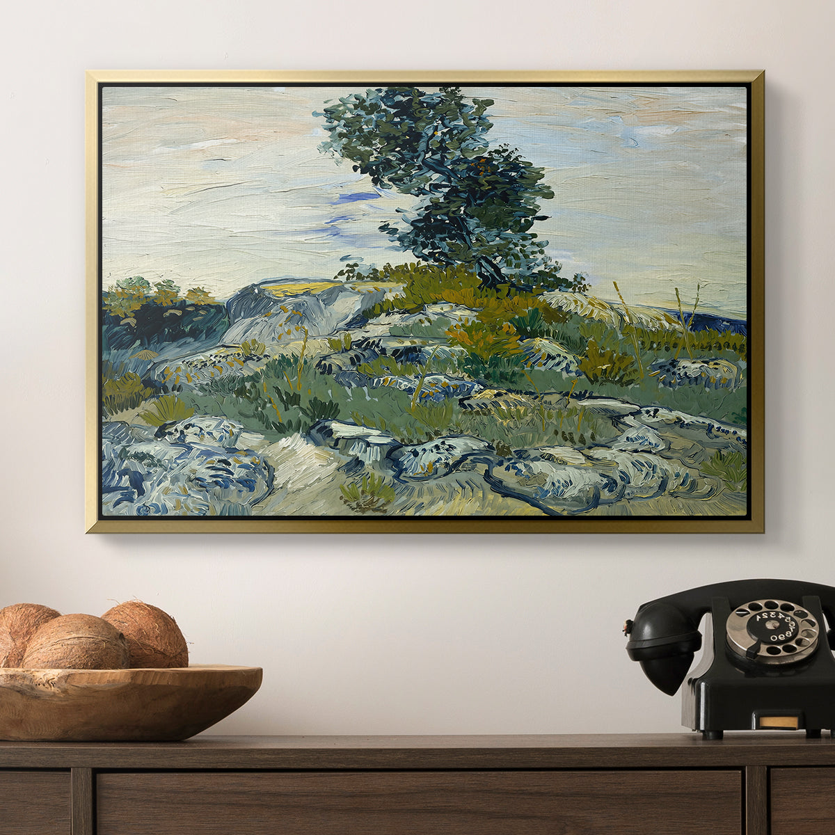The Rocks, 1888 - Floater Framed Canvas Print