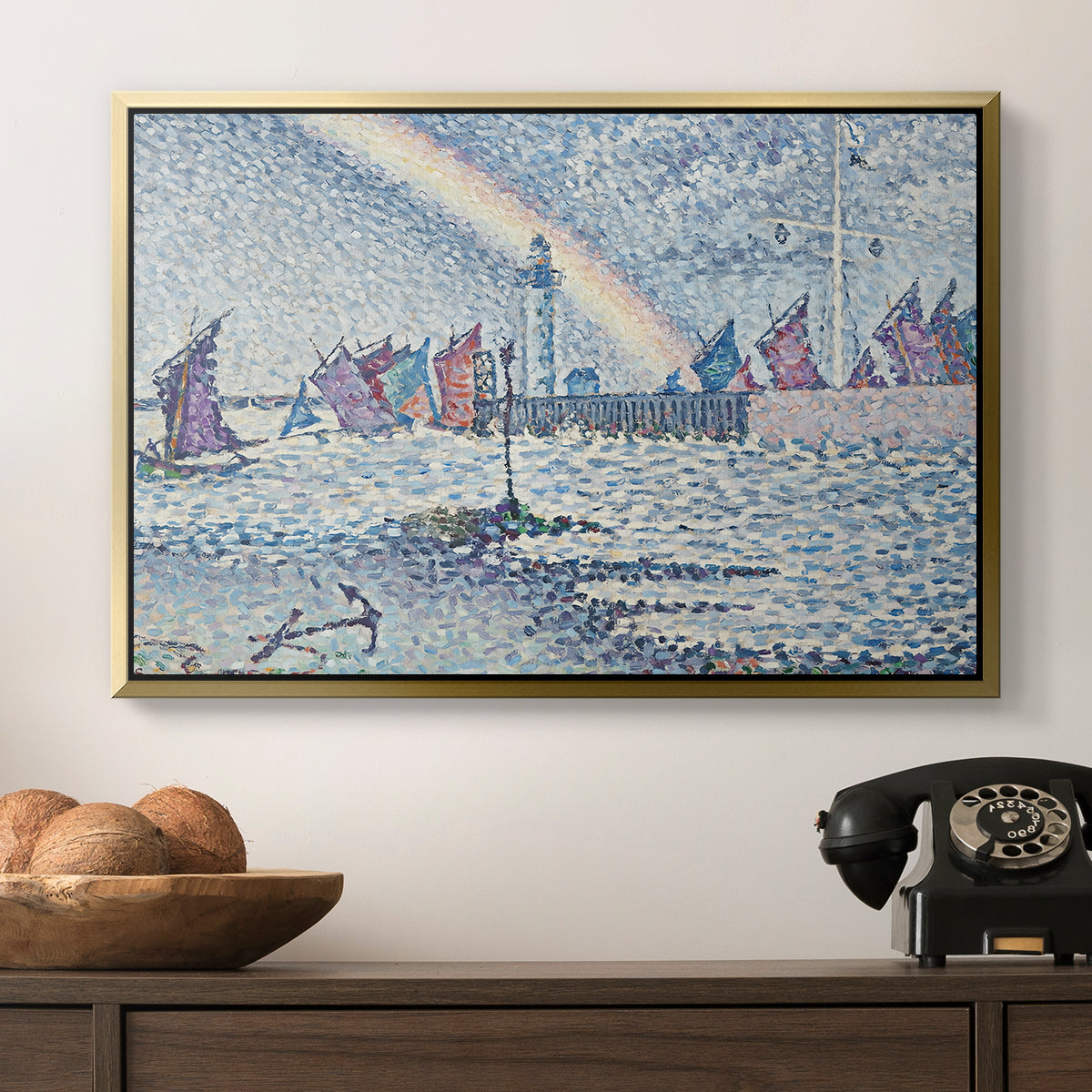 Entrance to the Port of Honfleur, 1899 - Floater Framed Canvas Print