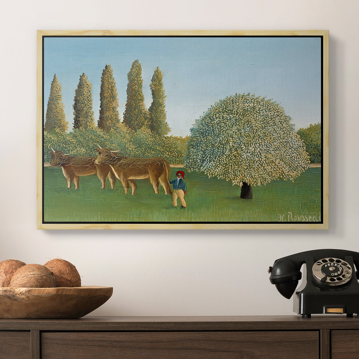 Meadlowland (The Pasture), 1910 - Floater Framed Canvas Print