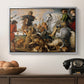 The Wolf and Fox Hunt, c. 1616 - Floater Framed Canvas Print