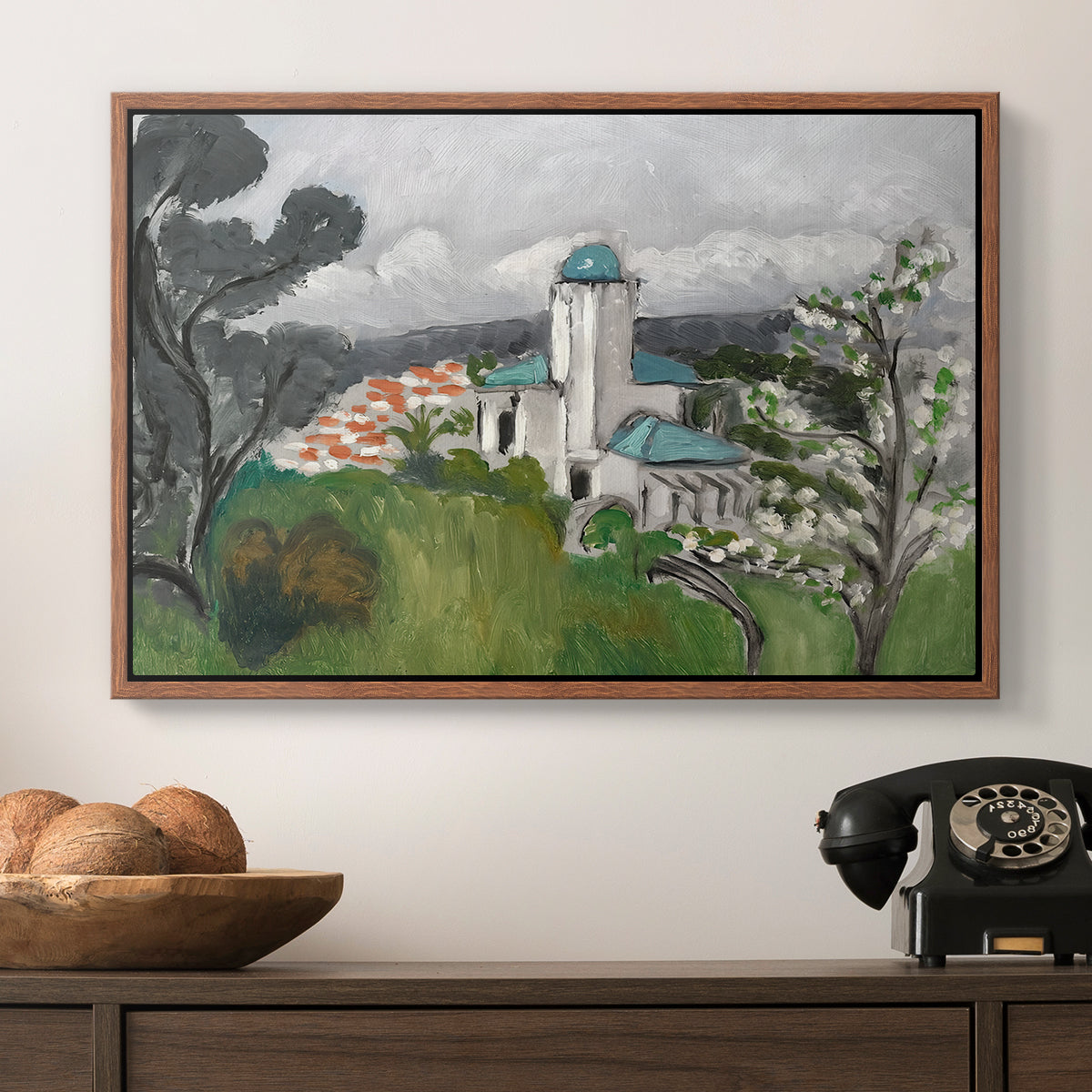 The Blue Villa (La Villa Bleue), c. 1918 - Floater Framed Canvas Print