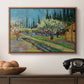 Orchard in Blossom, Bordered by Cypresses, 1888 - Floater Framed Canvas Print