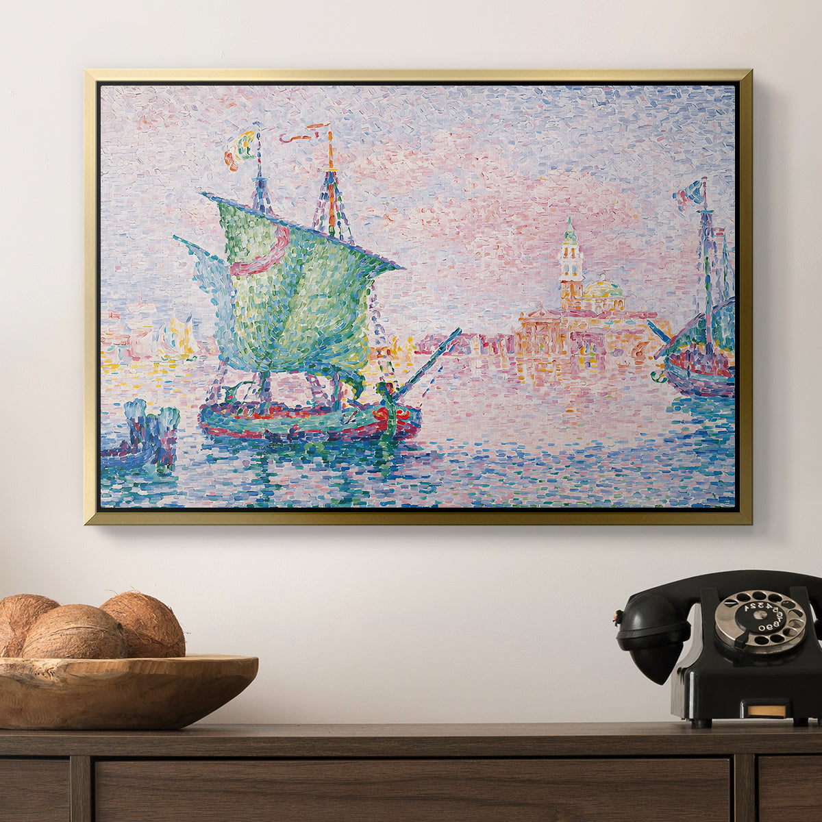Venice, the Pink Cloud, 1909 - Floater Framed Canvas Print