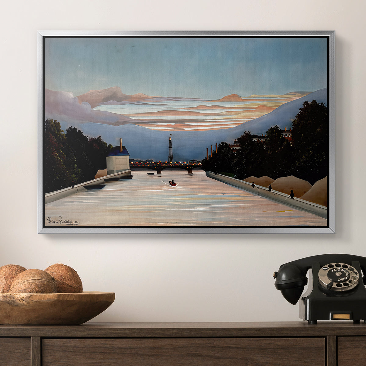 The Eiffel Tower, c. 1898 - Floater Framed Canvas Print