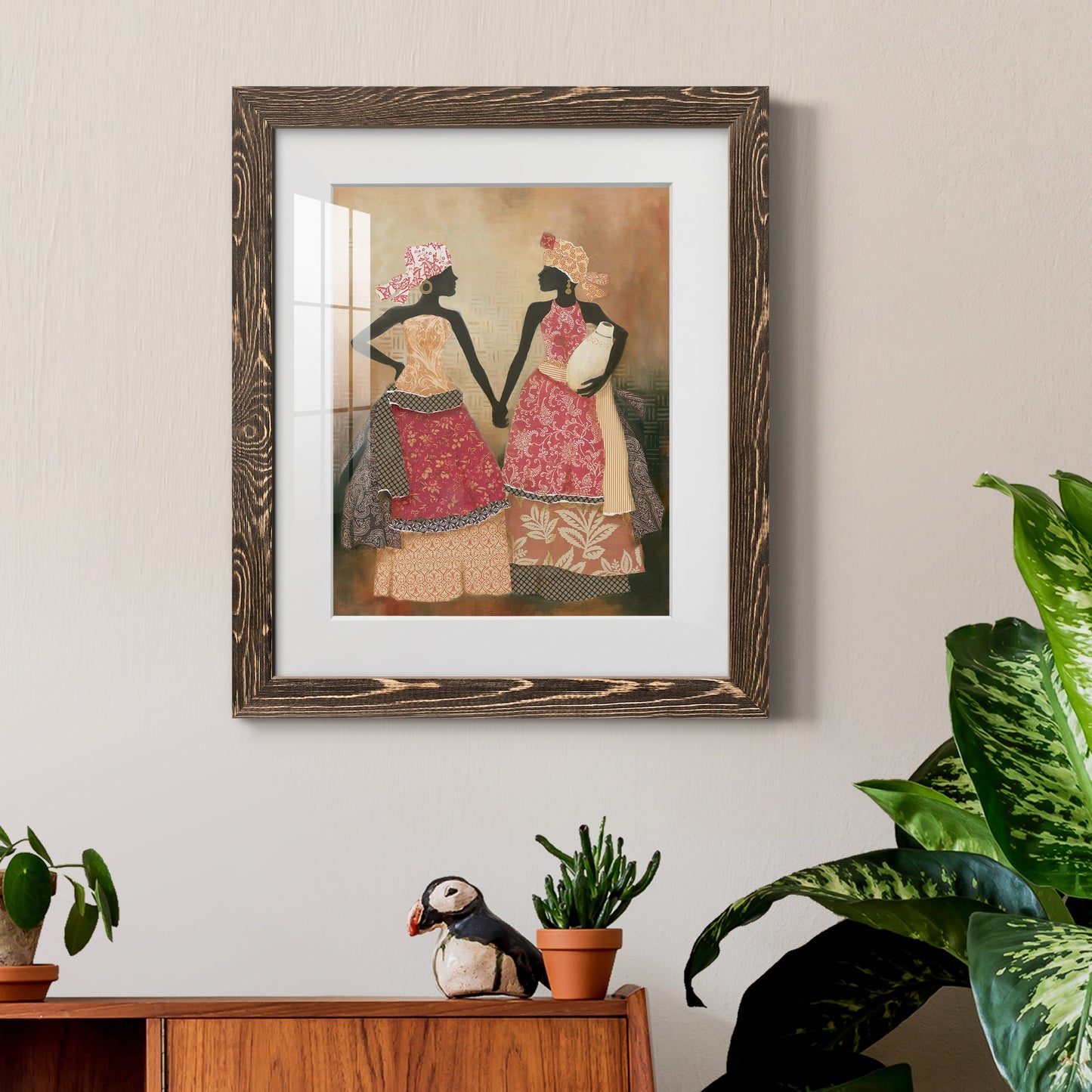 Village Women I - Premium Framed Print - Distressed Barnwood Frame - Ready to Hang