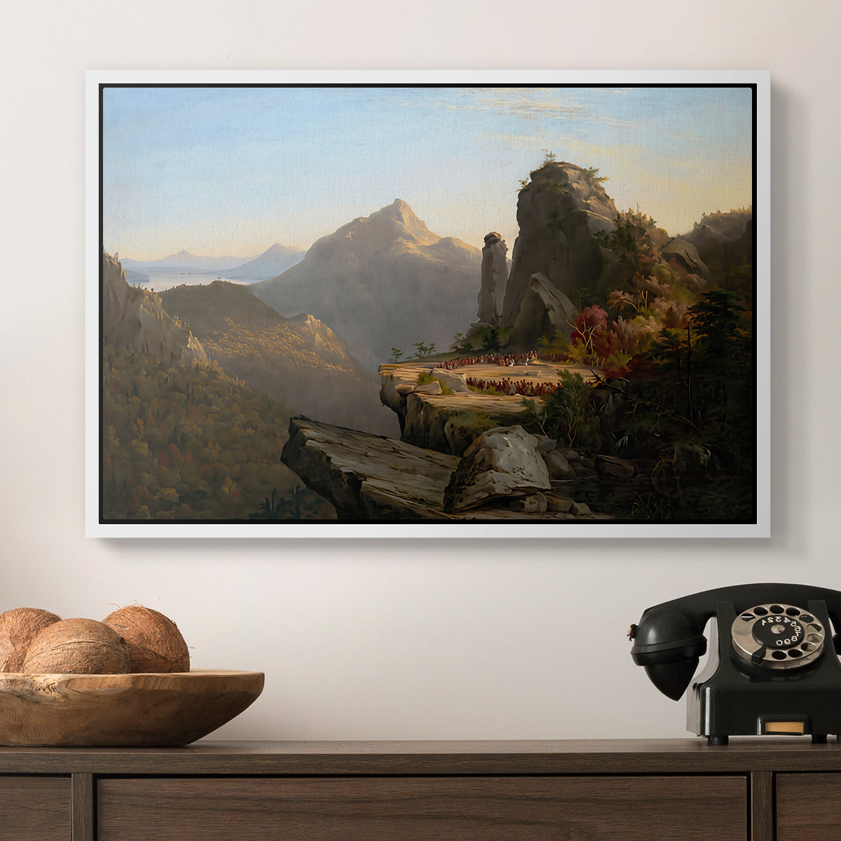 Scene from “The Last of the Mohicans”, 1827 - Floater Framed Canvas Print