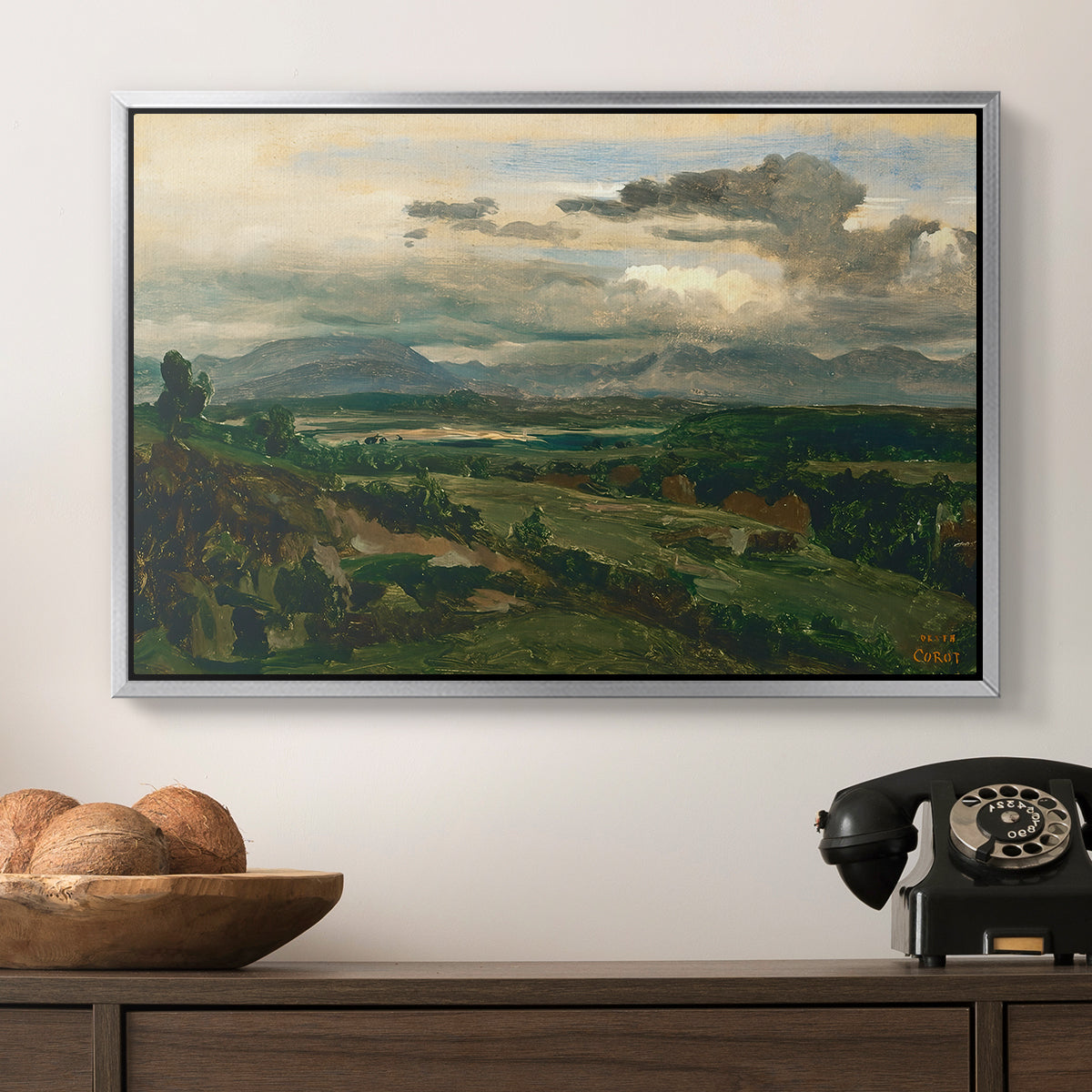 Civita Castellana, c. 1860s - Floater Framed Canvas Print