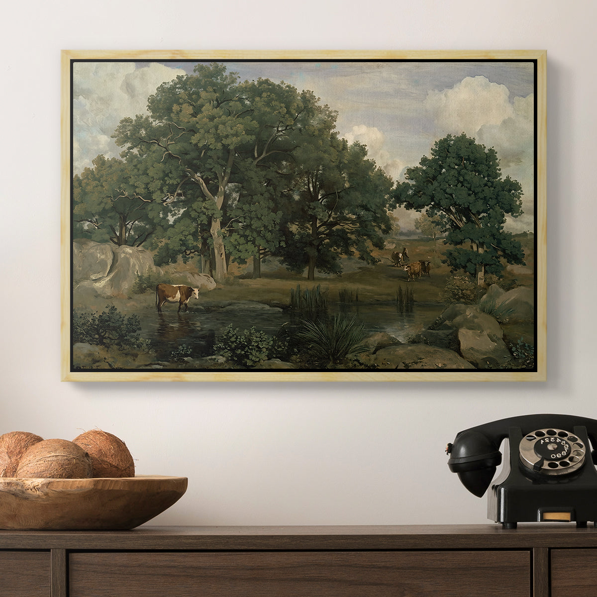 Forest of Fontainebleau, 1846 - Floater Framed Canvas Print