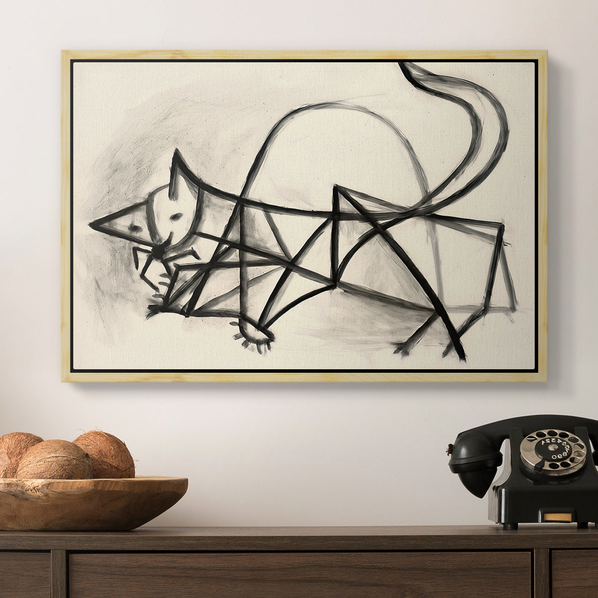 Study of a Cat (Étude de chat), 1946 - Floater Framed Canvas Print