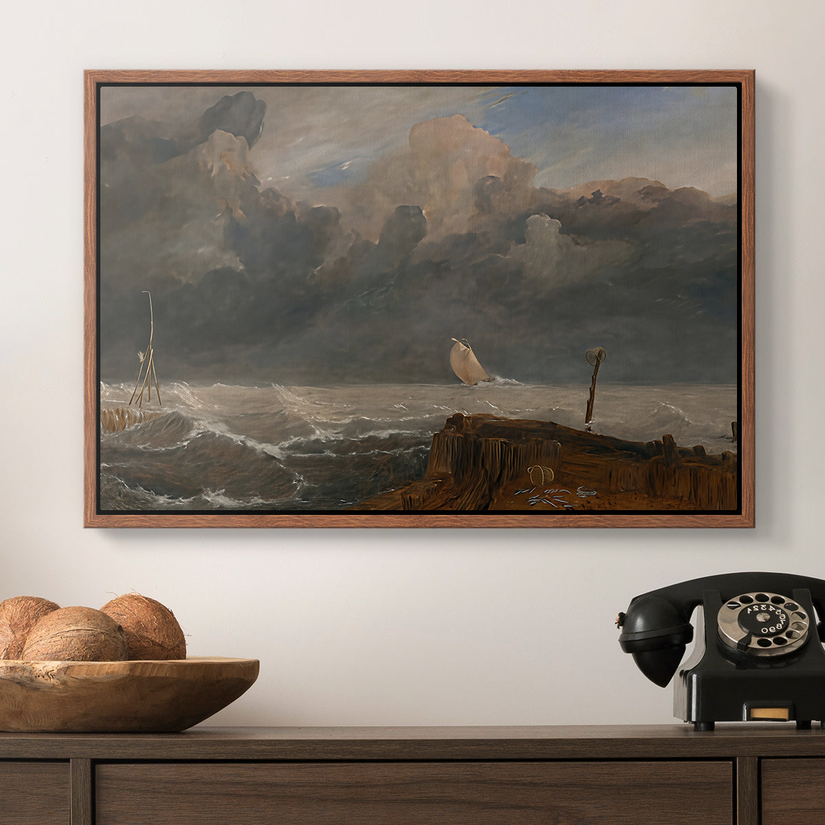 Port Ruysdael, 1827 - Floater Framed Canvas Print