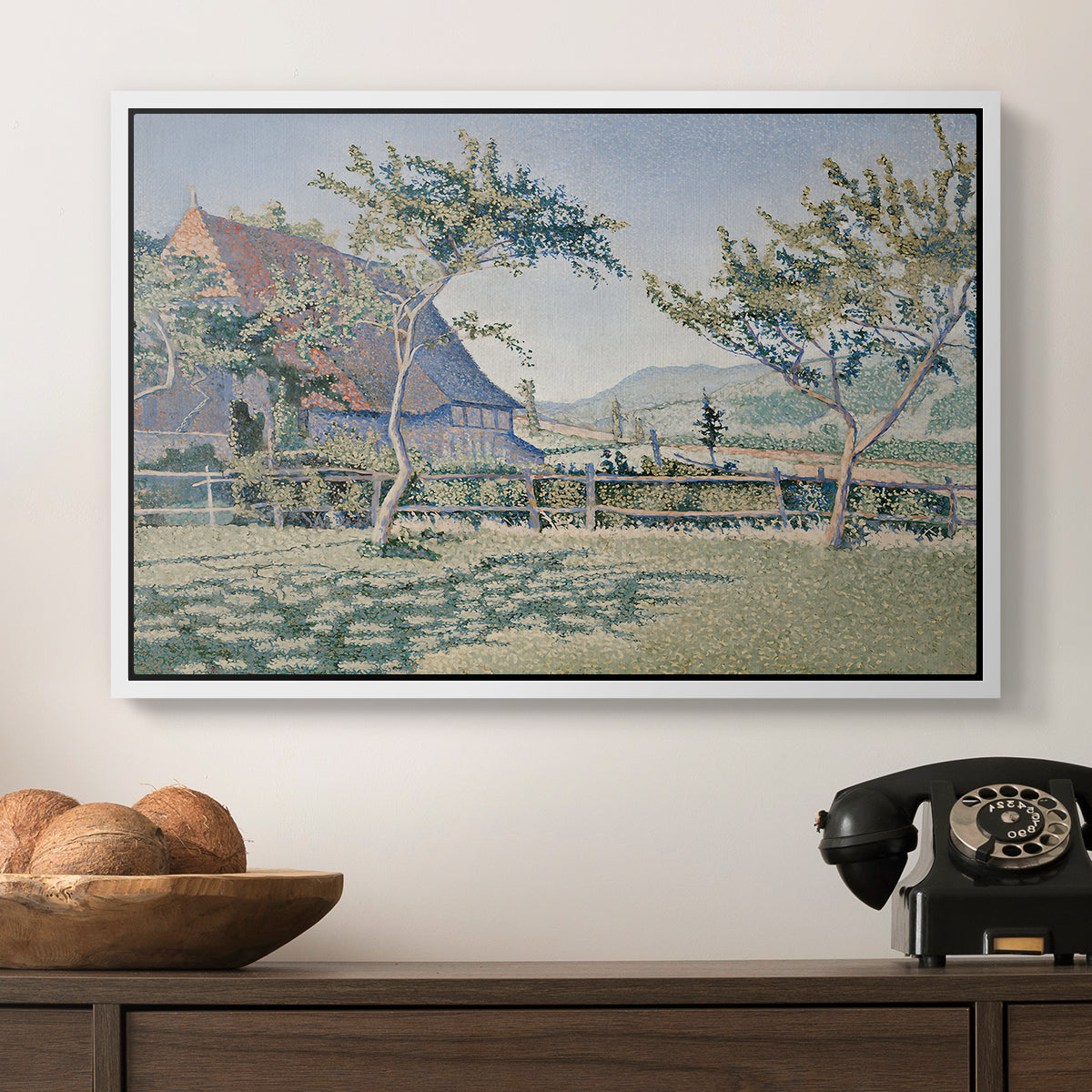 Comblat-le-Château, the Meadow, Opus 161, 1887 - Floater Framed Canvas Print