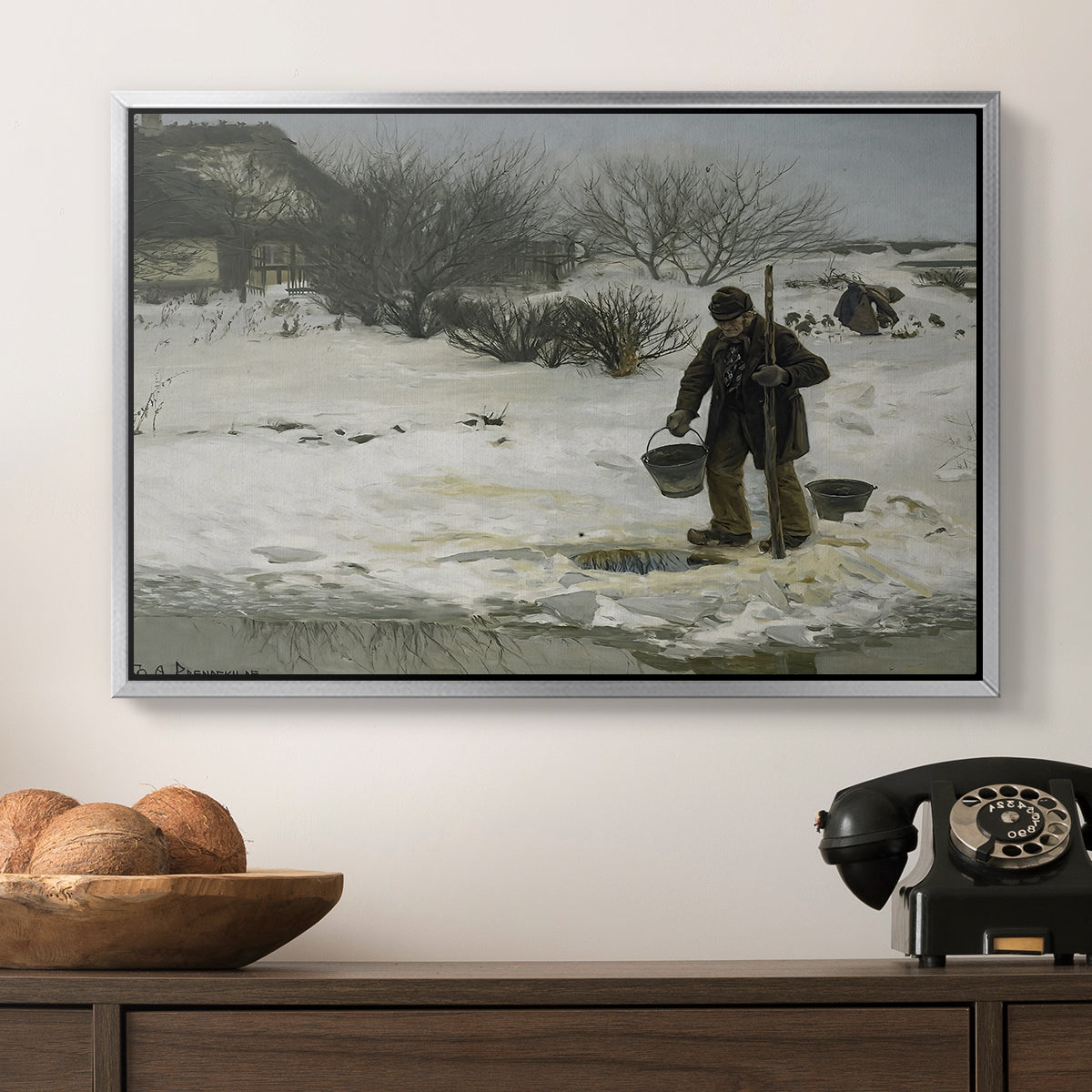 Tøsne, 1895 - Floater Framed Canvas Print