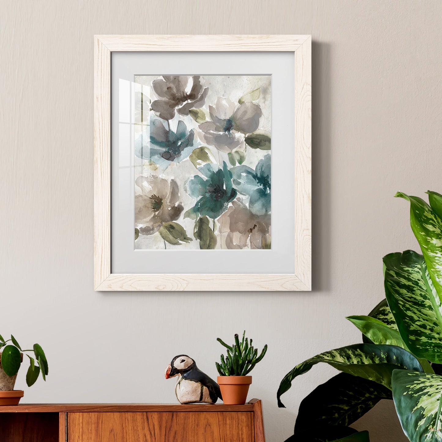 Topaz Garden I - Barnwood Framed Art Print