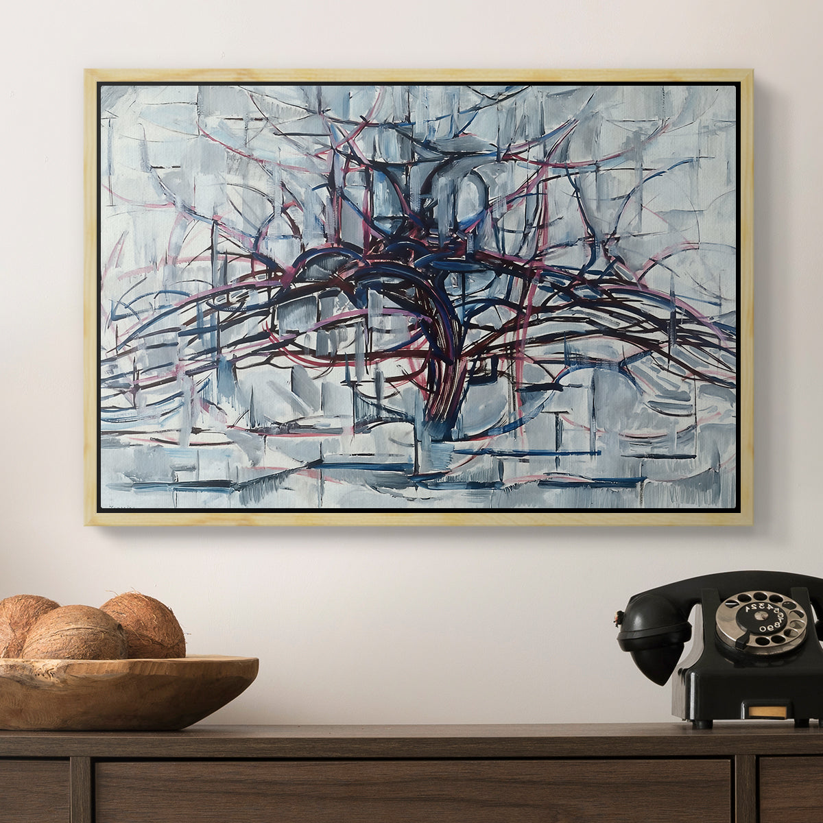 Horizontal Tree, 1912 - Floater Framed Canvas Print
