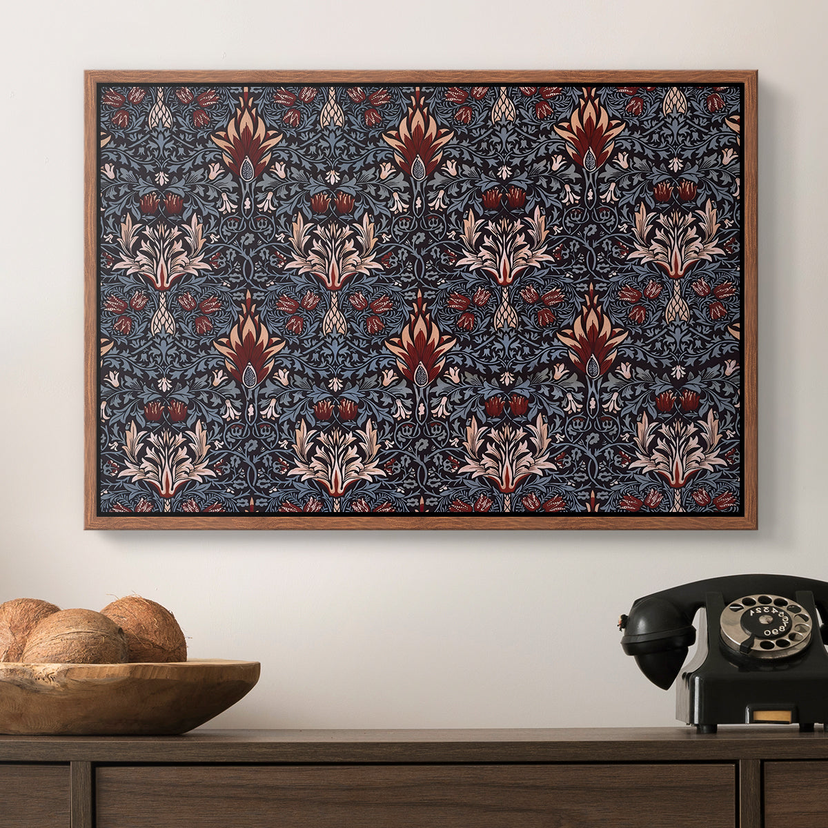 Snakeshead (Printed Textile), c. 1876 - Floater Framed Canvas Print