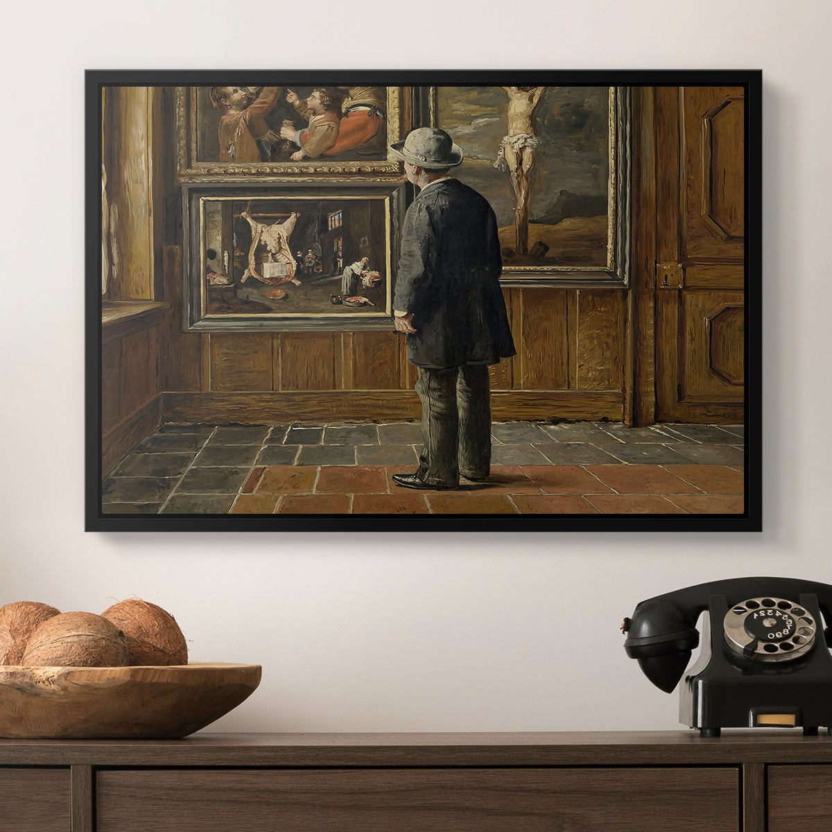 The Picture Lover, 1884 - Floater Framed Canvas Print
