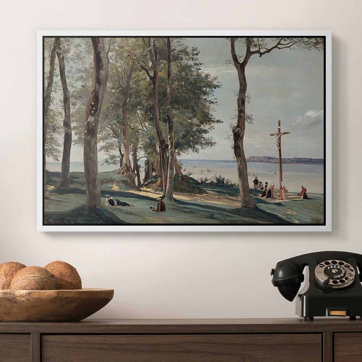 A Calvary on the Cote de Grace, c. 1829 - Floater Framed Canvas Print