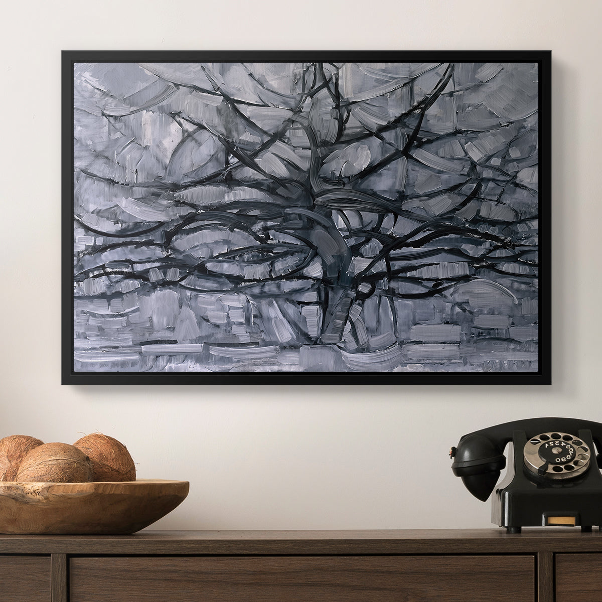 The Gray Tree, 1911 - Floater Framed Canvas Print