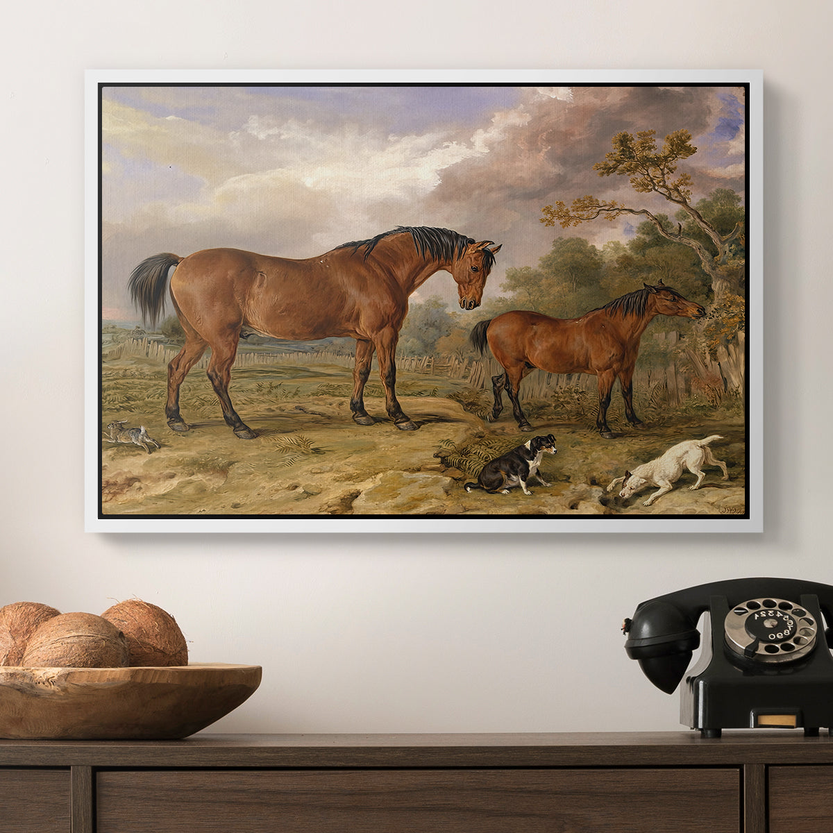 Portrait of Reformer, Blucher, Tory and Crib, Property of Rowland Alston, Esq., M.P., 1835 - Floater Framed Canvas Print