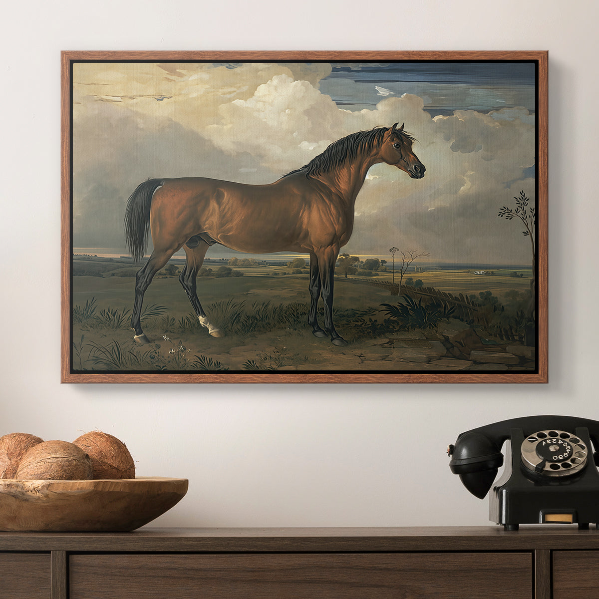 Eagle, A Celebrated Stallion, 1809 - Floater Framed Canvas Print
