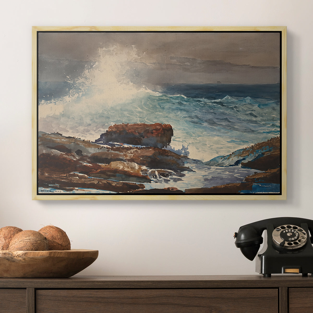 Incoming Tide, Scarboro, Maine, 1883 - Floater Framed Canvas Print